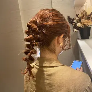 ロング カラー あやめ【顔まわり/レ イヤー/柔らかカラ】のヘアスタイル