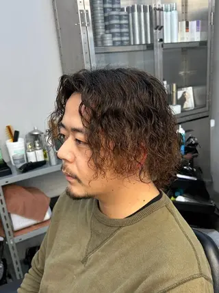 ロング パーマ メンズ 天王寺メンズパーマ /マツムラミユウのヘアスタイル