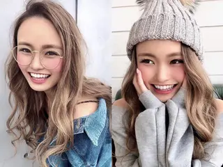 ロング カラー パーマ ヘアアレンジ Device ディバイスのヘアスタイル