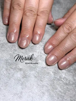 ネイル メラク難波/長さだし パラジェルフィルインのネイルデザイン