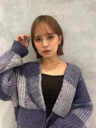 ミディアム このか/似合わせ/ 透明感/ダブルカラーのヘアスタイル