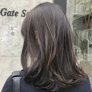 ミディアム カラー BOTTOMS所属・🌸透明感艶 カラー🌸Yuukiのヘアスタイル