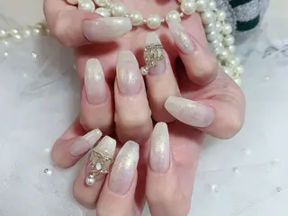 ネイル ネイルサロンAiri 長さ出し·シンプルのネイルデザイン