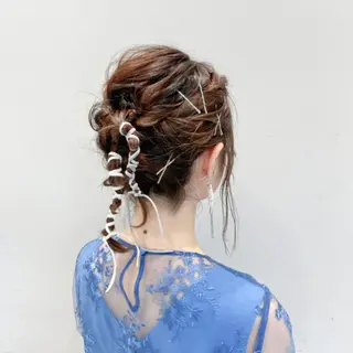 ヘアアレンジ 似合わせ艶髪カラー ❤️ハダユミのヘアスタイル