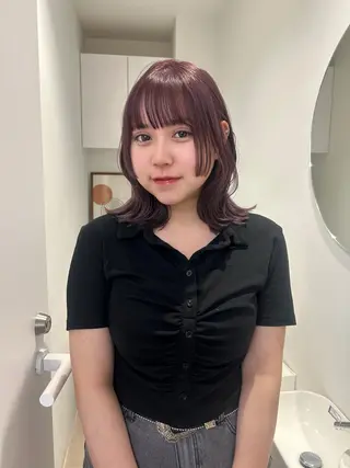 ミディアム 👒透明感カラー yui👒のヘアスタイル