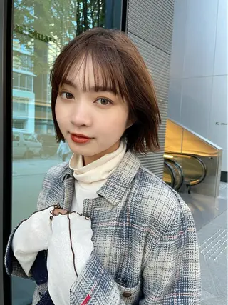 ショート 結べるレイヤーボブ くびれLady表参道のヘアスタイル