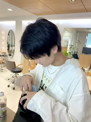 ショート メンズ nuu 栄所属・🧸SAKI🎀 韓国レイヤーのヘアスタイル