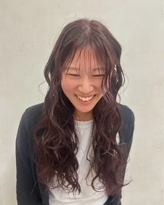 ロング カット/パーマ / 淡色/Rinoのヘアスタイル