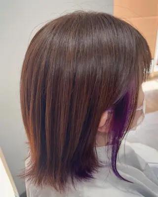 ミディアム カラー 坂田 優子のヘアスタイル