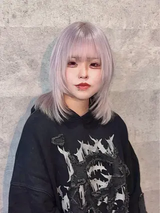 ミディアム Nuit 新宿所属・エクステ×ブリーチ× レイヤー🌟Kのヘアスタイル