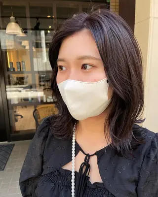 ミディアム カラー しのはら まどかのヘアスタイル