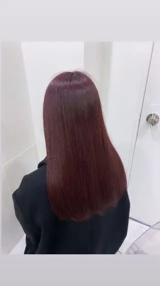 ロング カラー ガーリー♡女の子っぽ ヘア♡ピンクカラー♡のヘアスタイル