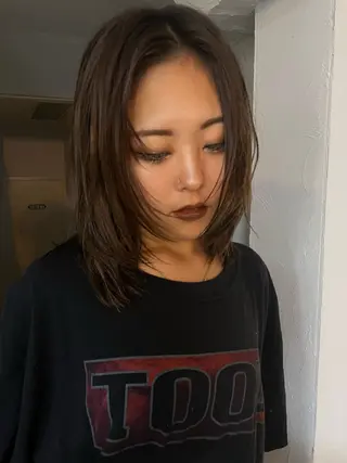 ミディアム カラー ケアパーマ/ケアブリ ーチdaisukeのヘアスタイル