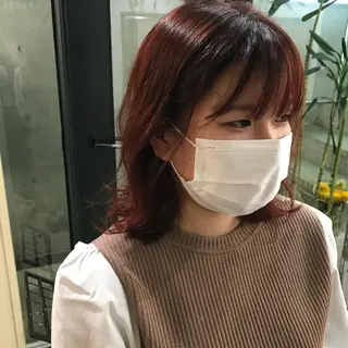 ミディアム カラー Shibata Mizukiのヘアスタイル