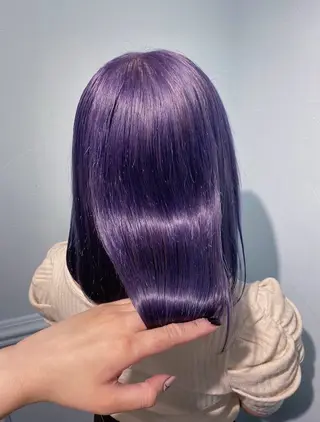 ミディアム カラー ヘアアレンジ 韓国レイヤーカット/ 儚げカラーチナツのヘアスタイル