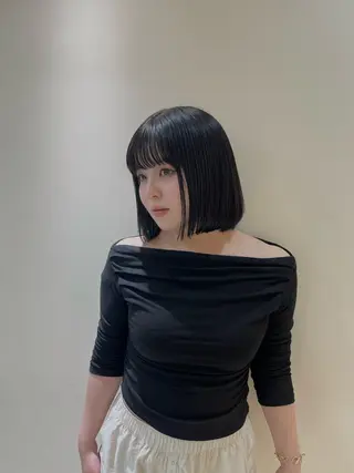 ミディアム カラー 新開 夏菜のヘアスタイル