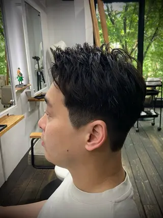 ショート メンズ 柄﨑 比呂/ancielのヘアスタイル