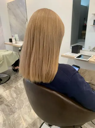 セミロング 永田 よしはるのヘアスタイル