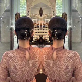 ミディアム ヘアアレンジ ☻モエカ/ハイトーン アレンジ☻のヘアスタイル