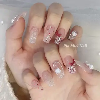 ネイル momo 長さだしのネイルデザイン