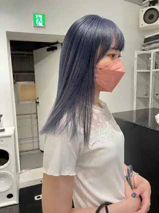 セミロング カラー パーマ ヘアアレンジ メンズ キッズ ネイル マツエク・マツパ アイブロウ 艶ハイトーン/ヘア アレンジAYAKAのヘアスタイル