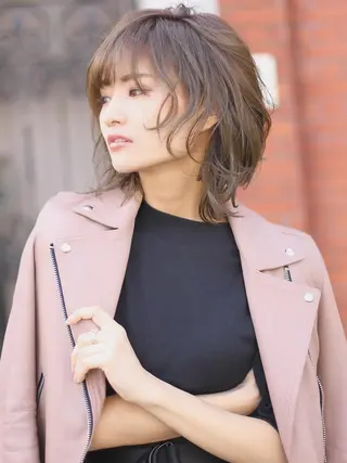 ミディアム カラー 韓国×髪質改善💊 似合わせ/武田涼のヘアスタイル