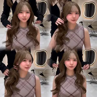 ロング カラー 菊池 澪のヘアスタイル