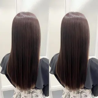 ロング カラー 縮毛矯正/髪質改善 /レイヤー/韓国のヘアスタイル