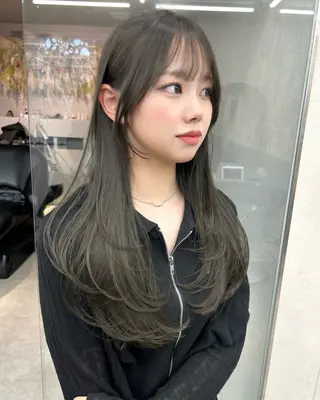 セミロング カラー ヘアアレンジ fumika🎀 ベージュのヘアスタイル