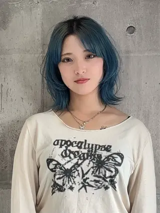 ミディアム ボブ／"質感再生"艶 カラー🫧sHOMaのヘアスタイル