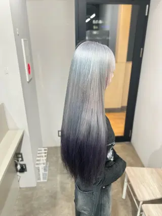 セミロング カラー ブリーチ/髪質改善/ レイヤー/YUTO‎のヘアスタイル