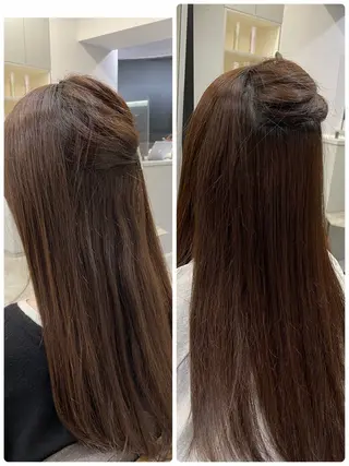 ロング 絶対綺麗な暖色カラー 🎯あります✨増渕✨のヘアスタイル