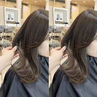 セミロング カラー little×kuruku 銀座2号店 【リトルクルク】所属・🗽うる艶/メンズ Yui🗽🗺️のヘアスタイル