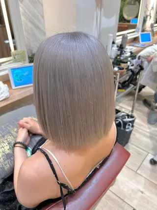 ミディアム カラー ハイトーン👱‍♀️ エクステ/彩花のヘアスタイル