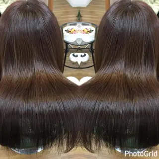 セミロング カラー パーマ ヘアアレンジ メンズ キッズ ネイル マツエク・マツパ PALETTE(パレット)所属・SHIORI💜口コ ミNo.1艶カラーのヘアスタイル