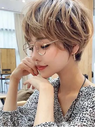 ショート カラー ヘアアレンジ メンズ 大西 れいやのヘアスタイル