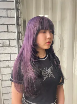 ロング カラー LUNTY NAMBA所属・艶ハイトーン👑♡ NATSUKIのヘアスタイル