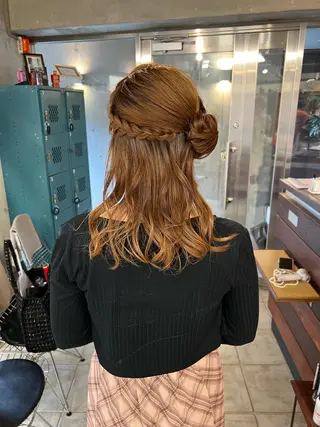 ミディアム カラー ヘアアレンジ 土田かほ/本日🈳 透明感カラー🍃のヘアスタイル