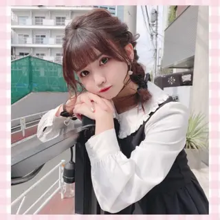 セミロング ヘアアレンジ 💗ガーリーヘア🎀 saki💗のヘアスタイル