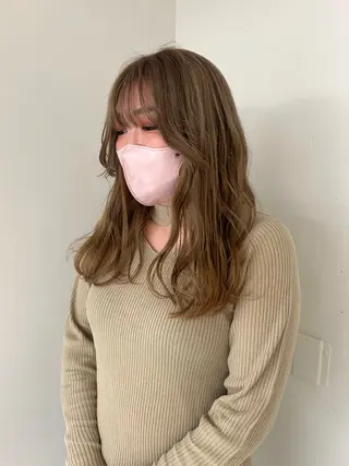 ロング カラー ケアパーマ/ケアブリ ーチdaisukeのヘアスタイル