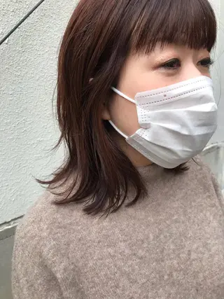 ミディアム さの あやねのヘアスタイル