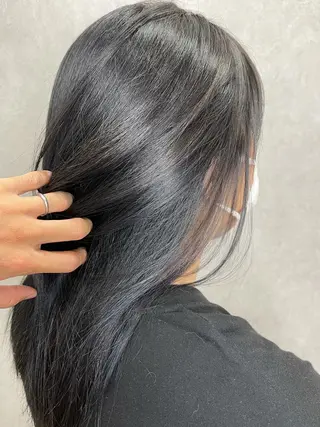 セミロング カラー 杉田 一浩のヘアスタイル