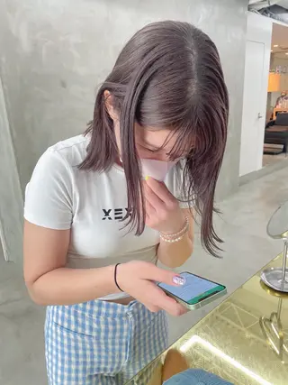 ミディアム カラー yurika☁️ 似合わせ｜レイヤーのヘアスタイル