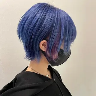 ショート カラー ハイトーン/ウルフ /小澤凌祐🦕のヘアスタイル