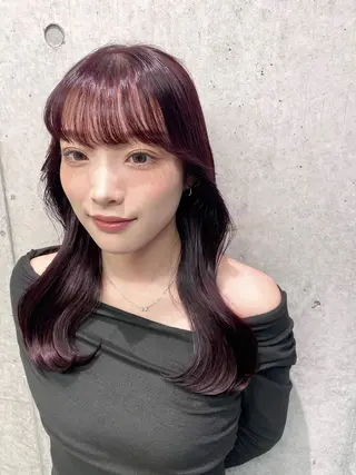 セミロング カラー clam. yuu🦩のヘアスタイル