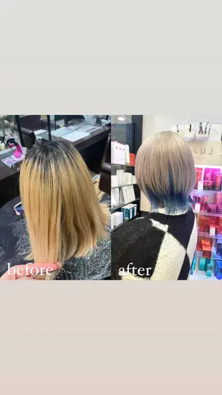 ミディアム カラー 🥇メンズパーマ /縮毛矯正/木村神心のヘアスタイル