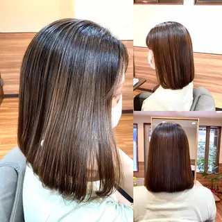 ミディアム パーマ Annon プライベートサロンのヘアスタイル