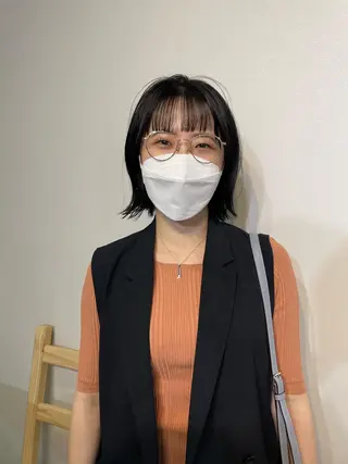 ショート カラー レイヤーパーマ＊ 顔まわり似合わせのヘアスタイル