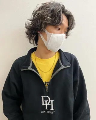 ショート カラー パーマ ヘアアレンジ メンズ 【池袋/スパイキー ショート】ⓝⓘⓜⓤのヘアスタイル