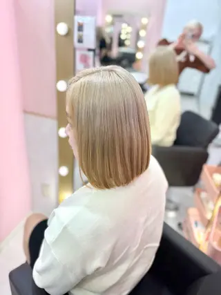 ミディアム カラー 甘ふわgirly🎀 ハイトーン🤍Ramのヘアスタイル